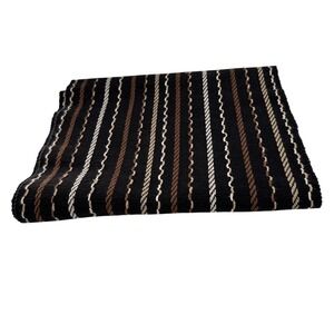Sonoma Life & Style Black Aztec Striped Table Runner 14" x 80" Western Bohemian